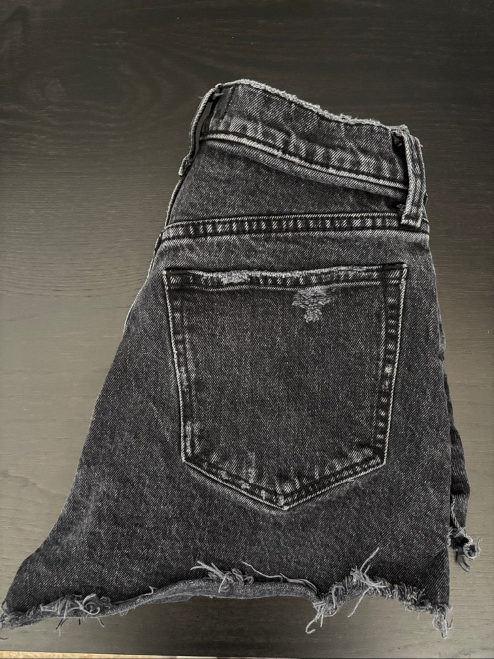 Abercrombie & Fitch Black Washed Mom Shorts
